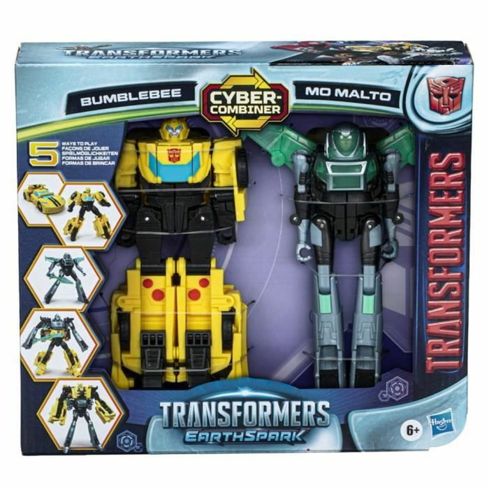Hasbro Transformers EarthSpark Cyber-Combiner Bumblebee y Mo Malto