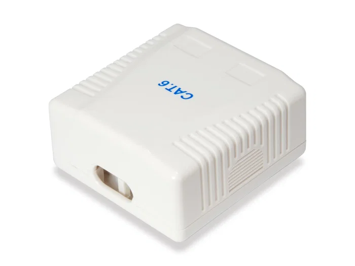 Equip Roseta de Superficie Categoría 6, 2 Hembras RJ45, Blanco, Ref. 235214