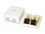 Equip Roseta de Superficie Categoría 6, 2 Hembras RJ45, Blanco, Ref. 235214