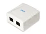 Equip Roseta de Superficie Categoría 6, 2 Hembras RJ45, Blanco, Ref. 235214