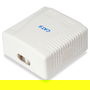 EQUIP 235214 Caja de Superficie para Red Cat6 2xRJ45 UTP RAL 9010 Blanco