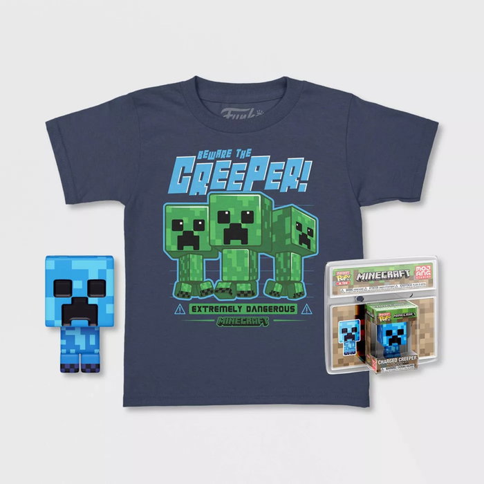 Funko Pop & Tee Minecraft Charged Creeper con Camiseta Talla XL Funko Pop & Tee Minecraft Charged Creeper con Camiseta Talla XL