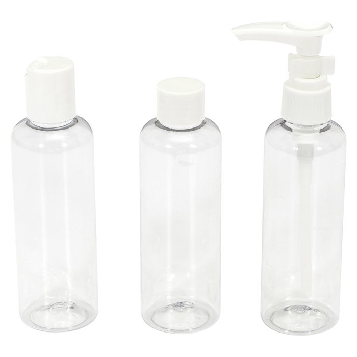 Jet Lag Kit Viaje Neceser 3 Frascos Reutilizables 100 ml