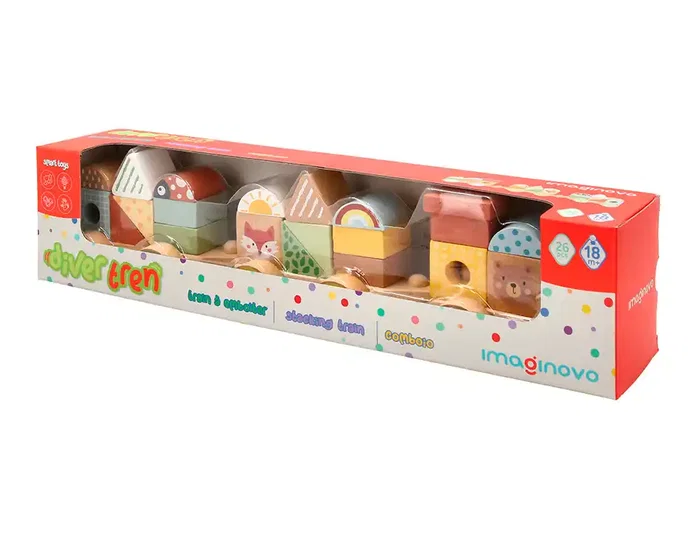 Imaginovo Tren Figuras Apilables con Ruedas