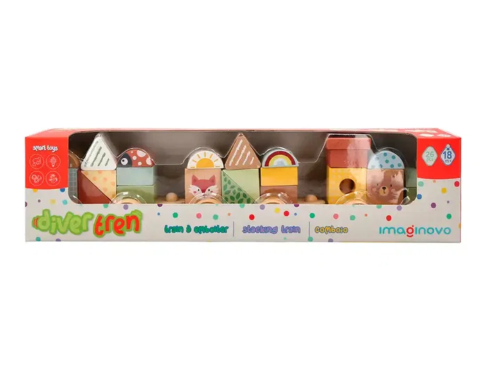 Imaginovo Tren Figuras Apilables con Ruedas
