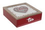 DKD Home Decor Caja de Infusiones MDF Rojo 24x24x7,5 cm