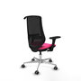 PIQUERAS Y CRESPO Silla de oficina Mardos Rosa y Negro con Mecanismo Sincro/Traslack