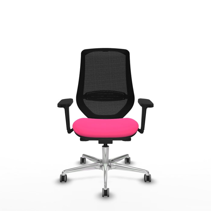 PIQUERAS Y CRESPO Silla de oficina Mardos Rosa y Negro con Mecanismo Sincro/Traslack PIQUERAS Y CRESPO Silla de oficina Mardos Rosa y Negro con Mecanismo Sincro/Traslack