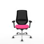 PIQUERAS Y CRESPO Silla de oficina Mardos Rosa y Negro con Mecanismo Sincro/Traslack