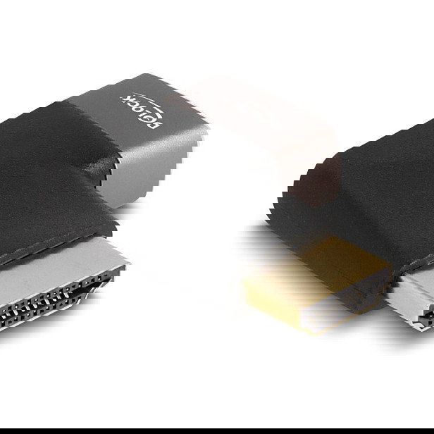 DeLOCK Adaptador HDMI Macho a Hembra 90° Derecho Angular 8K 60 Hz, Color Gris Metal