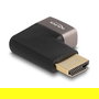 DeLOCK Adaptador HDMI Macho a Hembra 90° Derecho Angular 8K 60 Hz, Color Gris Metal