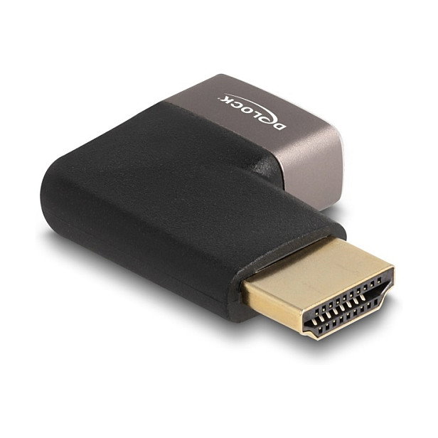 DeLOCK Adaptador HDMI macho a hembra 90° derecha 8K 60 Hz gris metal DeLOCK Adaptador HDMI macho a hembra 90° derecha 8K 60 Hz gris metal