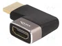 DeLOCK Adaptador HDMI macho a hembra 90° derecha 8K 60 Hz gris metal