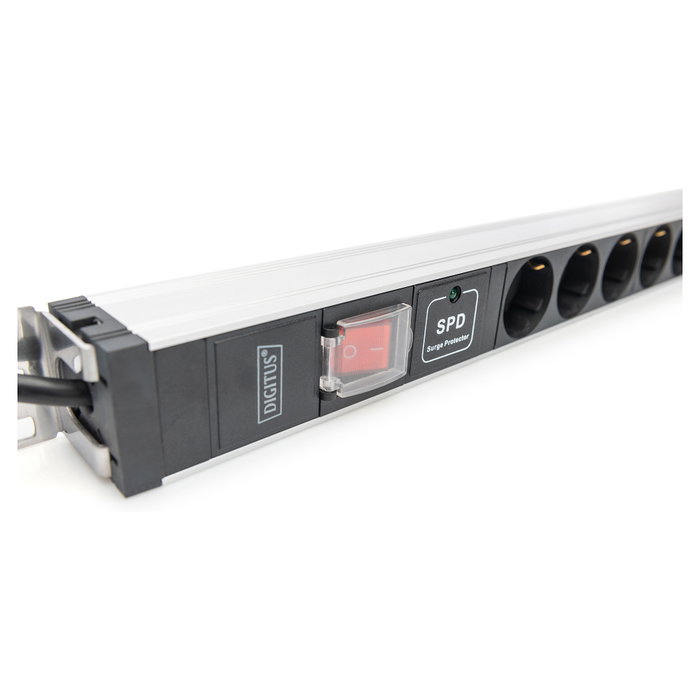 Digitus PDU DN-95435 con 12 salidas Schuko 16A y protección contra sobretensiones
