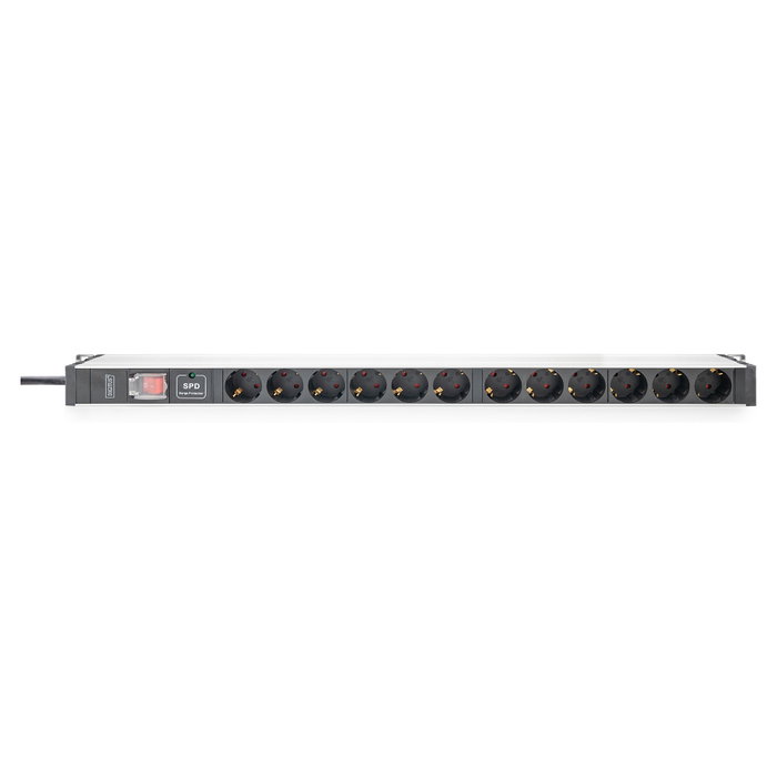 Digitus PDU DN-95435 con 12 salidas Schuko 16A y protección contra sobretensiones