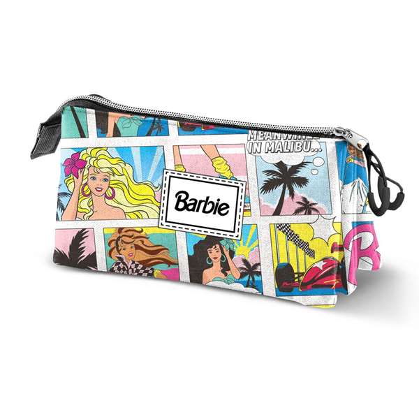 Karactermania Estuche Portatodo Triple Barbie Comic 23 x8 x11 cm con 3 Compartimentos