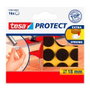 Tesa Fieltro Protector Antirrasguños Circular Marrón Ø18mm (16 unidades)