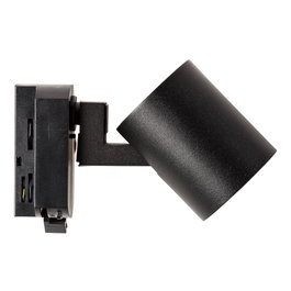 Lumiastra Foco Carril Monofásico 1xGU10 Negro Sin Bombilla Orientable