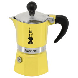Bialetti Rainbow Cafetera Espresso Italiana Moka de 1 Taza, Amarillo