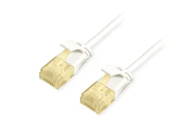 Equip Cable de red Cat6a Slim U UTP 2xRJ45 0.25m Blanco LSZH