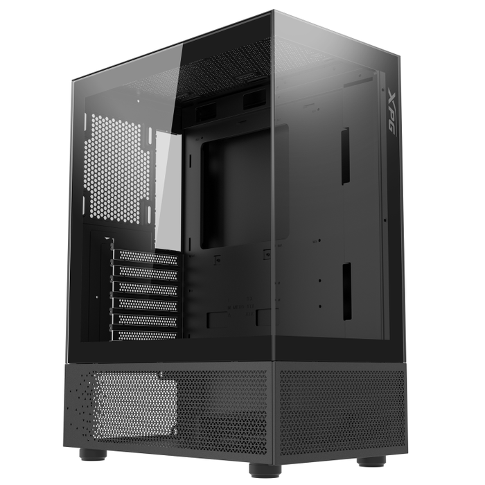XPG Invader X Mini Midi Tower PC Caja Negro ATX 5 Ventiladores ARGB Ventana Lateral Compacta con Vista Panorámica