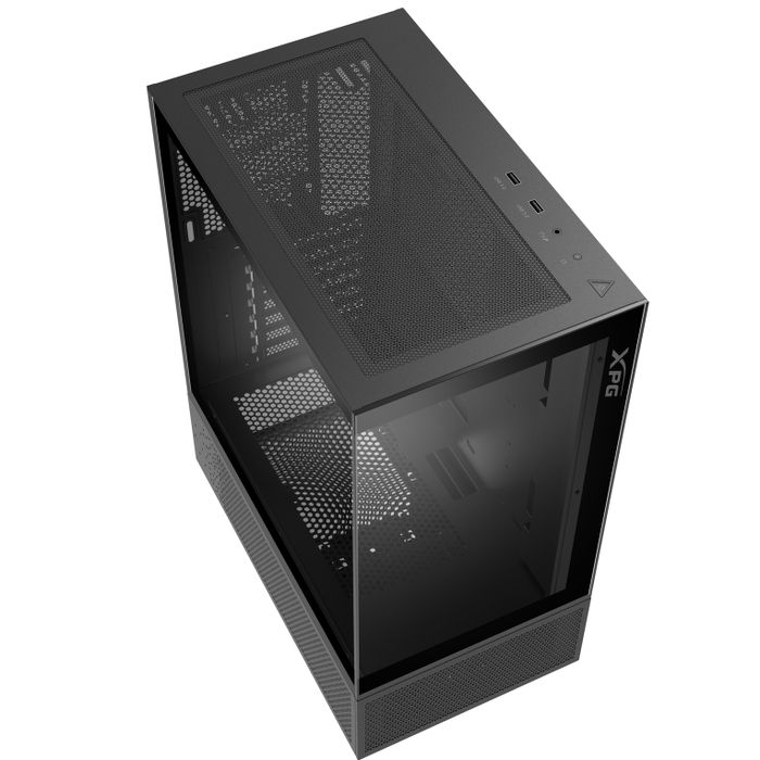 XPG Invader X Mini Midi Tower PC Caja Negro ATX 5 Ventiladores ARGB Ventana Lateral Compacta con Vista Panorámica