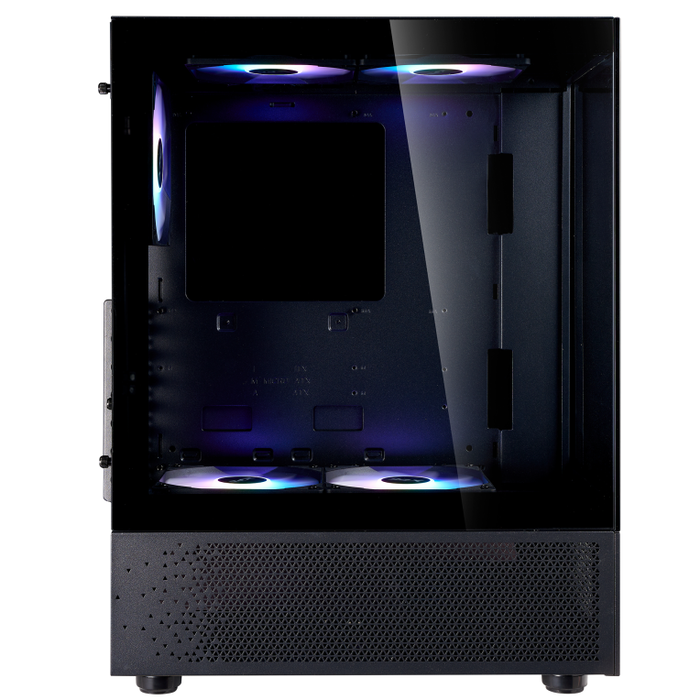 XPG Invader X Mini Midi Tower PC Caja Negro ATX 5 Ventiladores ARGB Ventana Lateral Compacta con Vista Panorámica