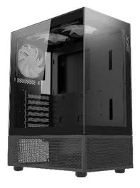 XPG Invader X Mini Midi Tower PC Caja Negro ATX 5 Ventiladores ARGB Ventana Lateral Compacta con Vista Panorámica