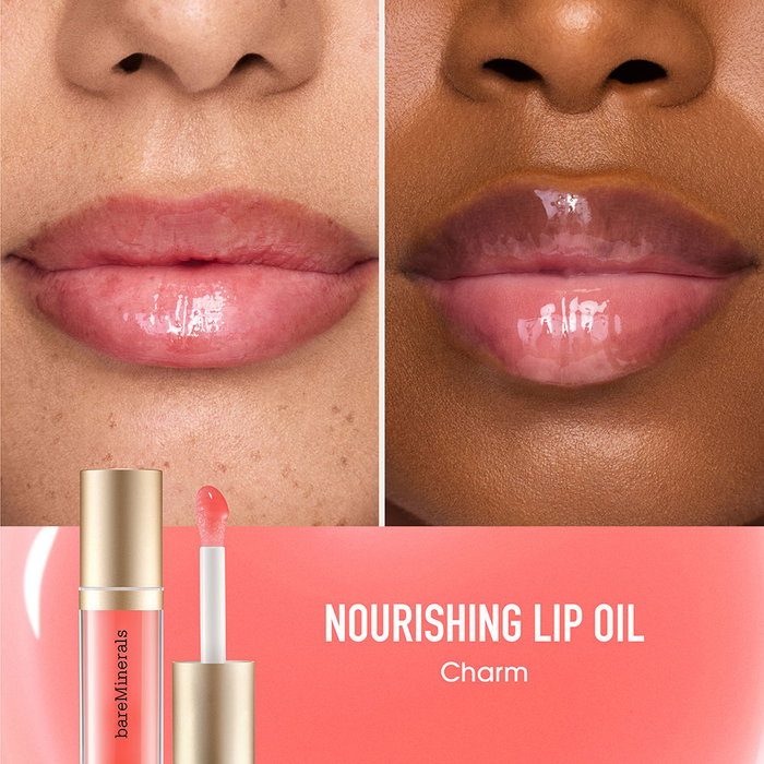 bareMinerals NOURISHING Gloss Labial en Aceite #Charm 3.8 ml - Hidratación Intensa, Brillo sin Sensación Pegajosa, Labios Suaves