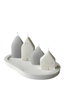 Aberto Design 36ST Velas de Concreto con Cera de Soya, Blancas, Conjunto Elegante para Decoración del Hogar y Relajación