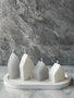 Aberto Design 36ST Velas de Concreto con Cera de Soya, Blancas, Conjunto Elegante para Decoración del Hogar y Relajación