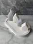 Aberto Design 36ST Velas de Concreto con Cera de Soya, Blancas, Conjunto Elegante para Decoración del Hogar y Relajación