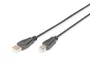Digitus Cable de Conexión USB 2.0 Tipo A a B 0,5 m Negro