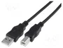 Digitus Cable de conexión USB-A a USB-B 0,5 m Negro