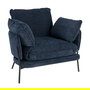 Sillón Azul Tejido-Metal Contract 95 X 80 X 79 cm