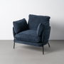 Sillón Azul Tejido-Metal Contract 95 X 80 X 79 cm
