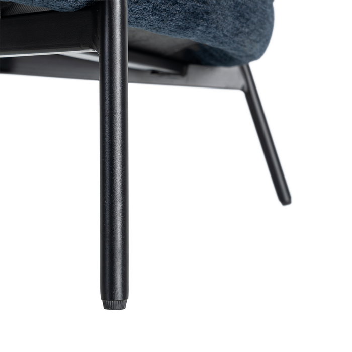 Sillón Azul Tejido-Metal Contract 95 X 80 X 79 cm