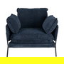 Sillón Azul Tejido-Metal Contract 95 X 80 X 79 cm