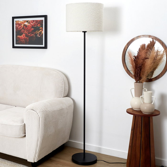 Home Deco Factory Lámpara Pie Con Pantalla Rizo Home Deco Factory Metal Home Deco Factory Lámpara Pie Con Pantalla Rizo Home Deco Factory Metal