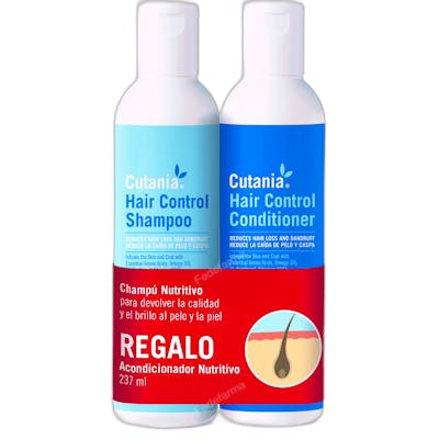 Vetnova Pack Cutania Hair Control Champú y Acondicionador 236ml + 236ml