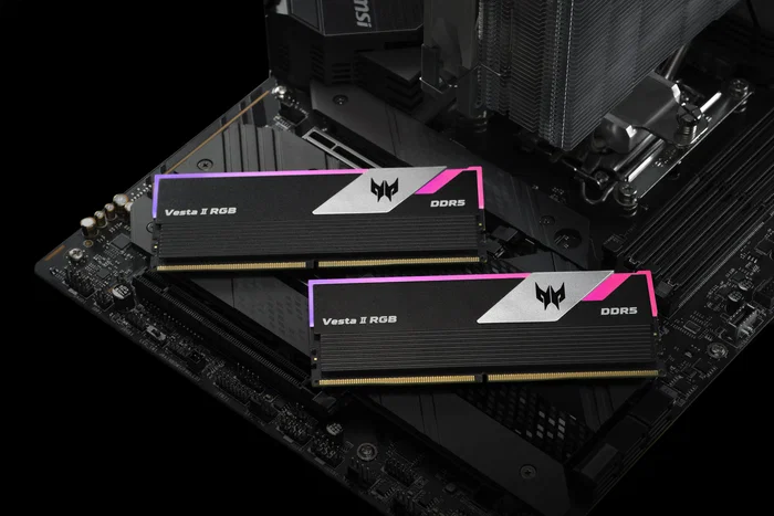 Acer Predator Vesta II DDR5 32 GB (2x16 GB) 6000 MT/s RGB Negro Acer Predator Vesta II DDR5 32 GB (2x16 GB) 6000 MT/s RGB Negro