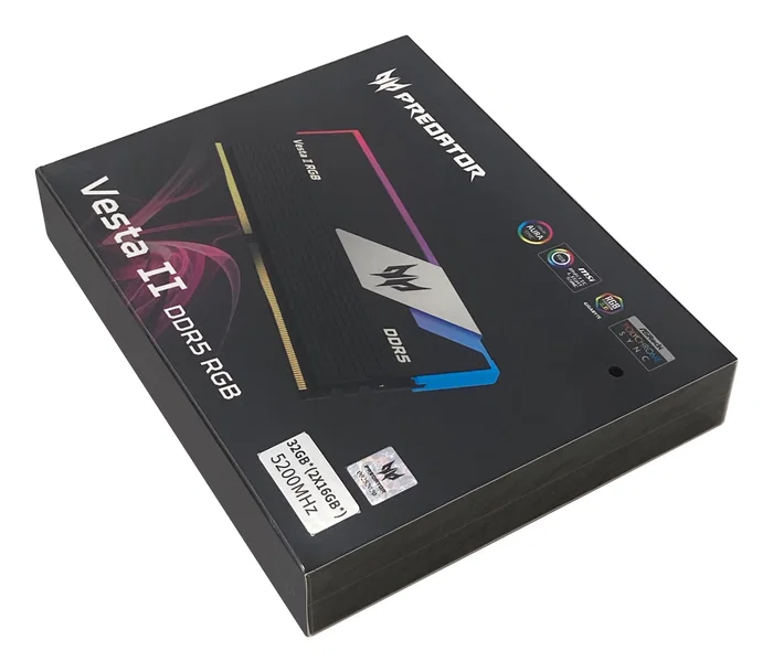 Acer Predator Vesta II DDR5 32 GB (2x16 GB) 6000 MT/s RGB Negro Acer Predator Vesta II DDR5 32 GB (2x16 GB) 6000 MT/s RGB Negro