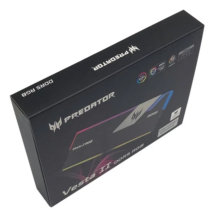 Acer Predator Vesta II DDR5 32 GB (2x16 GB) 6000 MT/s RGB Negro Acer Predator Vesta II DDR5 32 GB (2x16 GB) 6000 MT/s RGB Negro