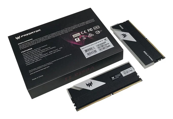 Acer Predator Vesta II DDR5 32 GB (2x16 GB) 6000 MT/s RGB Negro Acer Predator Vesta II DDR5 32 GB (2x16 GB) 6000 MT/s RGB Negro