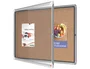 Nobo Vitrina de anuncios premium plus de corcho con cerradura y puerta de cristal, tamaño 8xA4, marco de aluminio