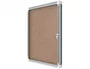 Nobo Vitrina de anuncios premium plus de corcho con cerradura y puerta de cristal, tamaño 8xA4, marco de aluminio