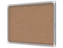 Nobo Vitrina de anuncios premium plus de corcho con cerradura y puerta de cristal, tamaño 8xA4, marco de aluminio