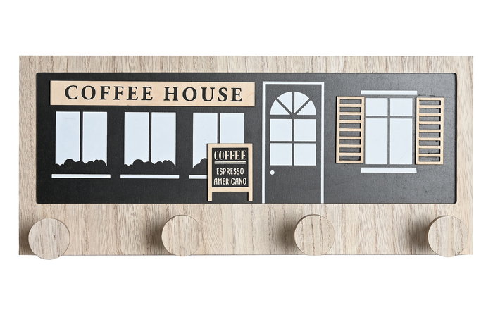 DKD Home Decor Perchero Vintage Natural Negro 6 x 17.5 x 39.8 cm (4 Unidades) DKD Home Decor Perchero Vintage Natural Negro 6 x 17.5 x 39.8 cm (4 Unidades)