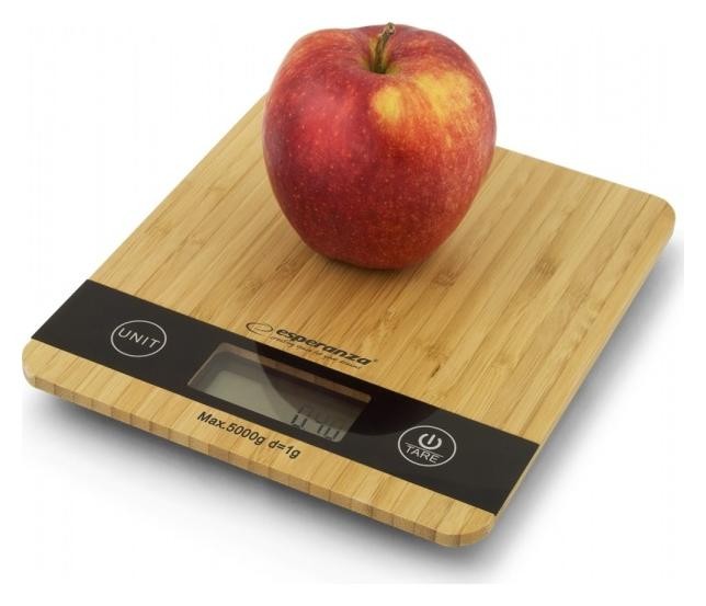 Esperanza Bamboo EKS005 Báscula de Cocina Marrón