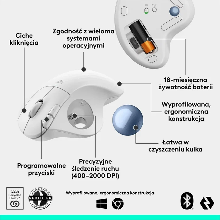 Logitech Ergo M575s Blanco Logitech Ergo M575s Blanco